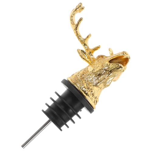 Deer Head Shape Wine Spout Pourer Stag Bottle Stopper for Liquor Bottles