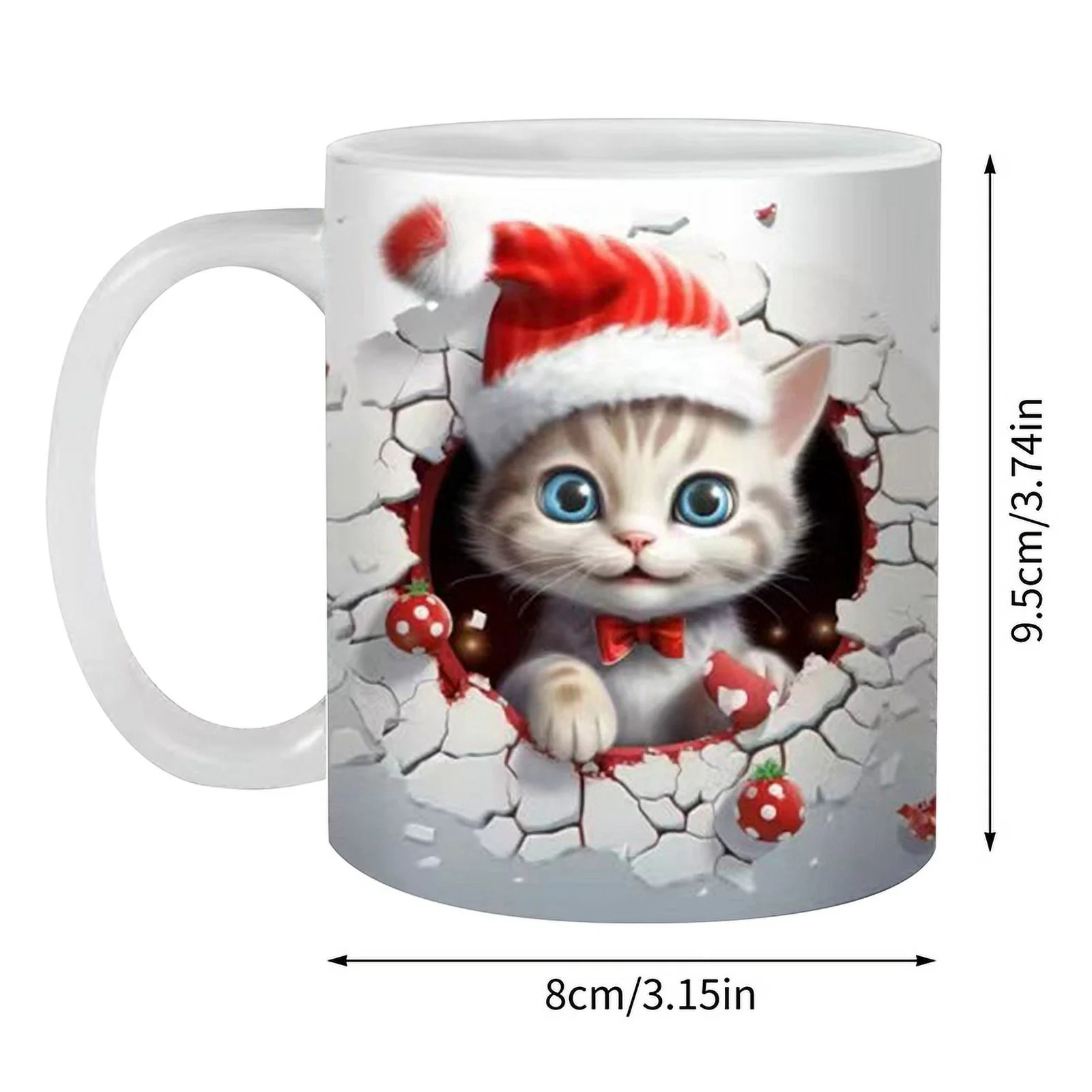 FU-kuuka Christmas Mug Ceramic Animal Coffee Mug Drinking Mugs With Handle Ideal For Tea, Coffee, Latte, Hot Chocolate, Gifts(BZ5)