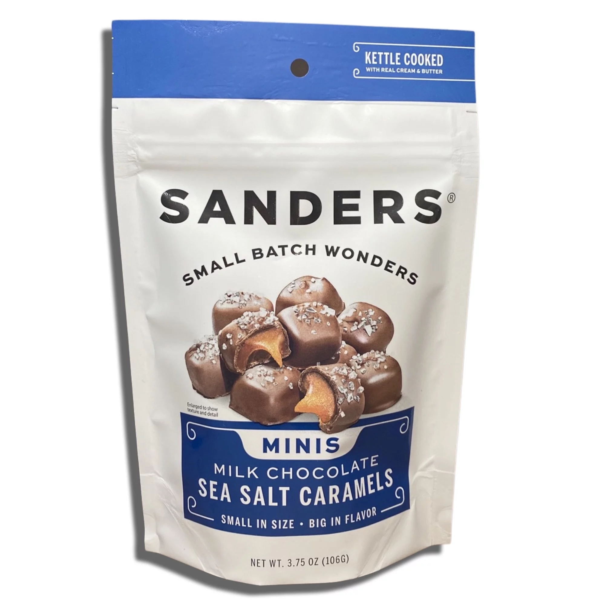 Tribeca Curations | Small Batch Mini Chocolate by Sanders Bundled by Tribeca Curations | 3.75 Ounce Bag | Value Pack of 4 (Milk Chocolate Sea Salt Car