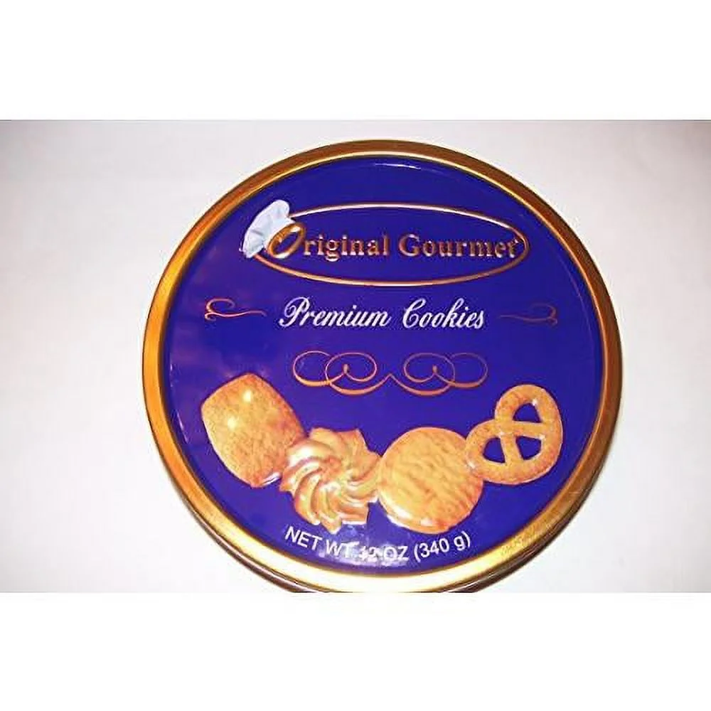 Original Gourmet Premium Cookies 12 Oz Decorative Container