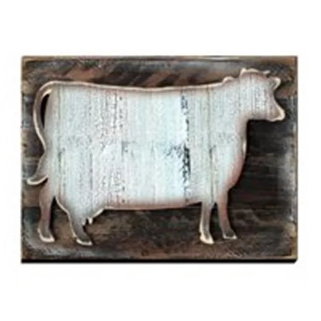 Cow Art on Board Wall Decor
