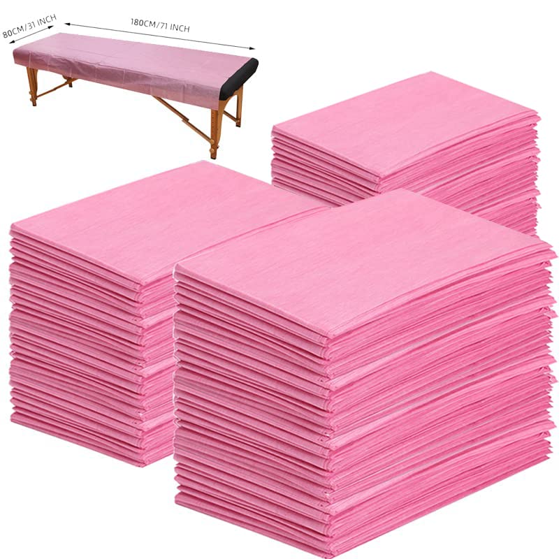 100 PCS Disposable Massage Table Sheets Non Woven Fabric SPA Bed Cover Breathable Polypropylene 31