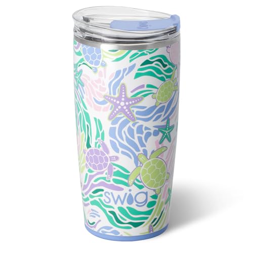 Swig Life 32oz Insulated Tumbler, Travel Coffee Tumbler with Lid, Cup Holder Friendly, Stainless Steel Travel Coffee Mug, Glitter Tumbler, Glitter Gifts (Confetti)