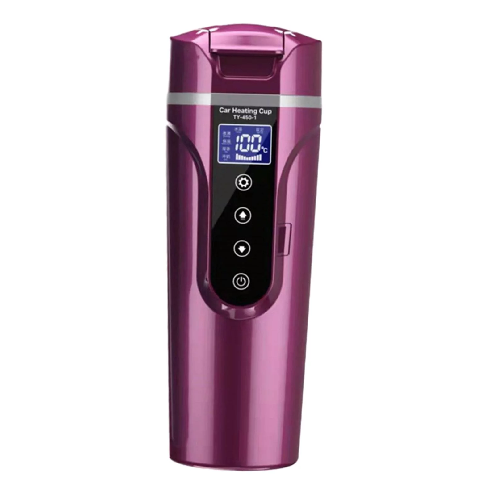 450ml Car Heating Mug 24V/12V Electric Travel Kettle Portable Variable Temp Control for Car Truck Car Kettle Water Boiler for Tea Water Violets