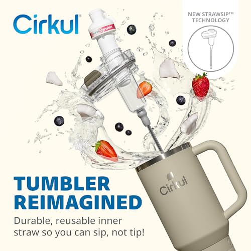 Cirkul 40oz. Carbon Stainless Steel Tumbler with Handle, All-Day StrawSip™, Double-Wall Insulated