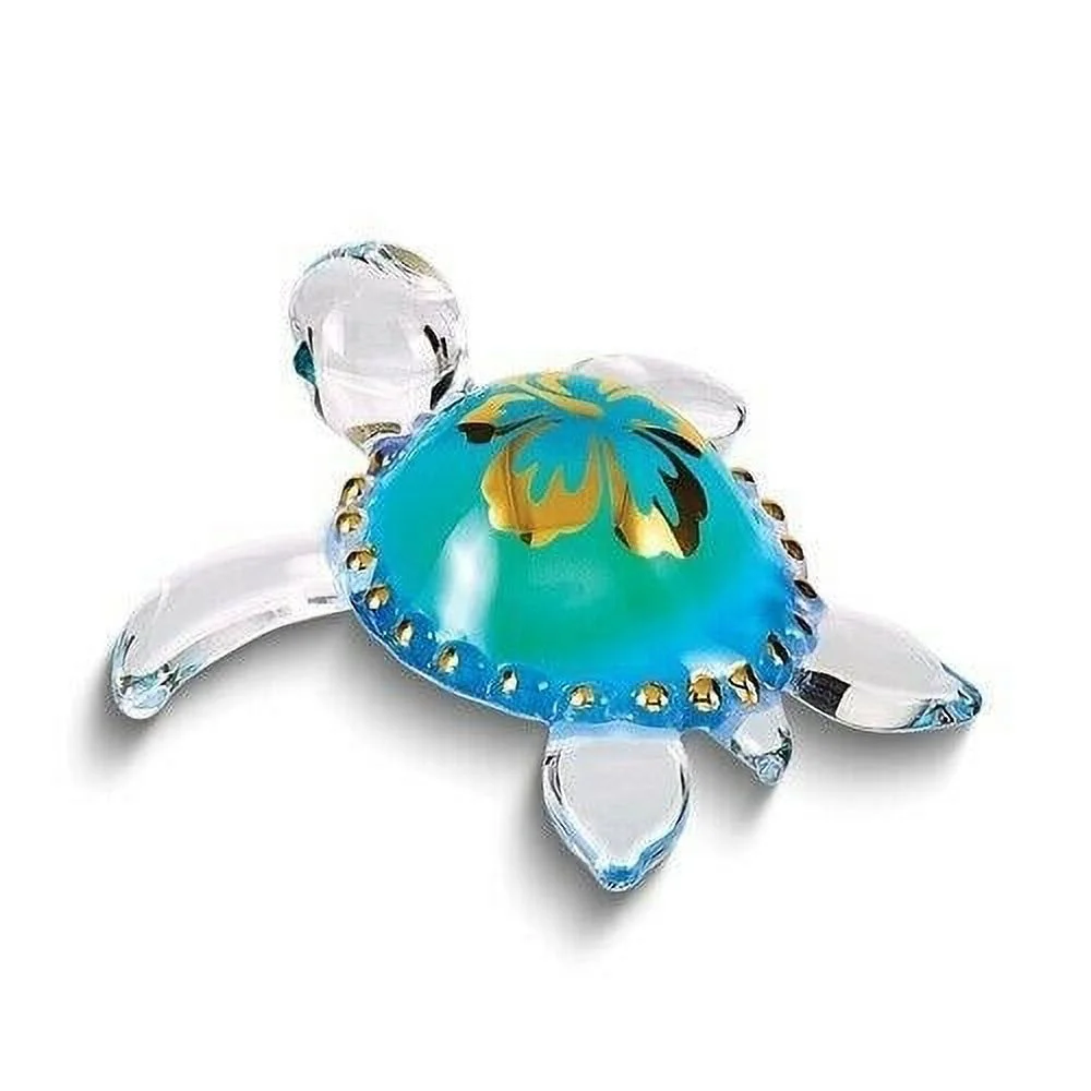 Aloha Sea Turtle Glass Figurine, 1.75 in.