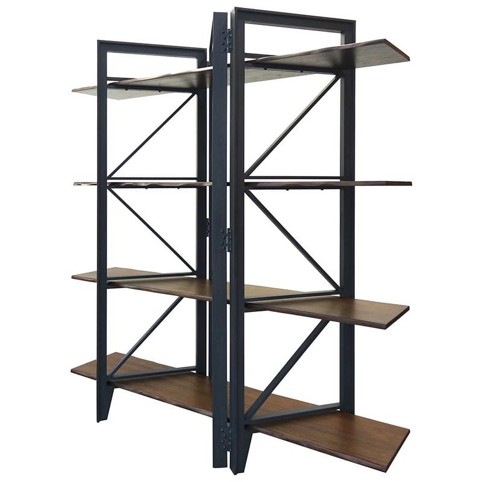 Bethel Park Bookcase Graphite Grey/ Brown