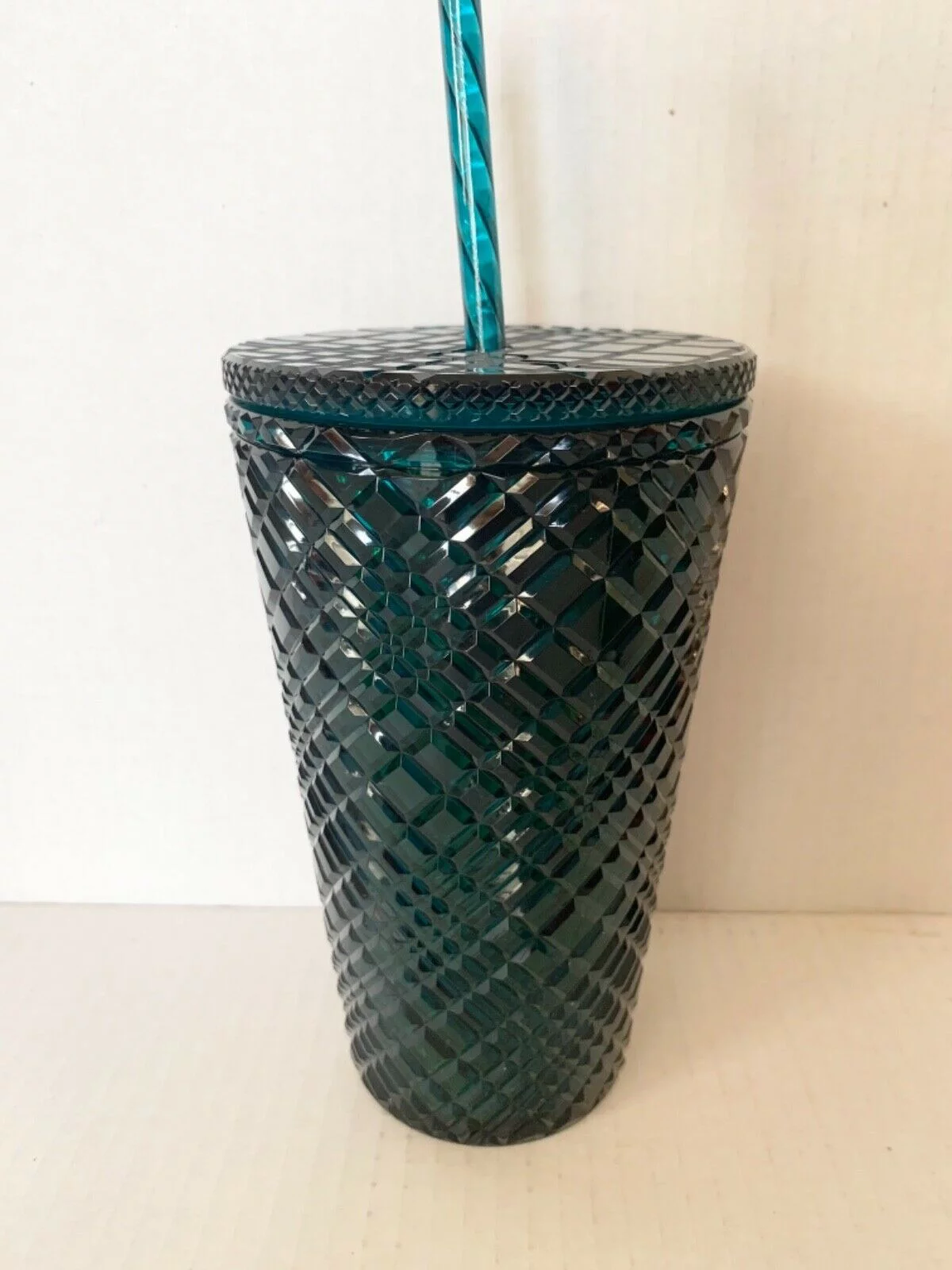 Starbucks 2021 Holiday Christmas Studded Dark Green Jeweled Tumbler Cold Cup, Grande 16 oz