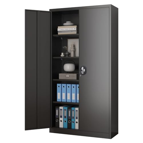 GREATMEET Metal Storage Cabinet with Locking Door and 4 Adjustable Shelves,70.8
