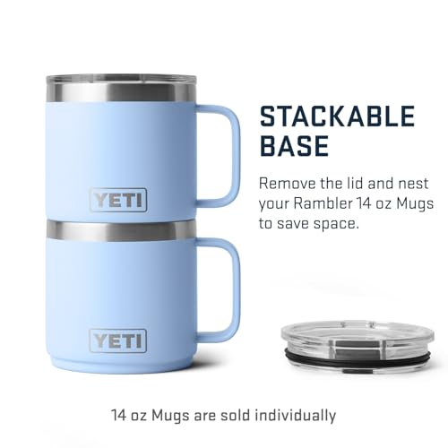 YETI Rambler 14 oz Stackable Mug, Vacuum Insulated, Stainless Steel with MagSlider Lid