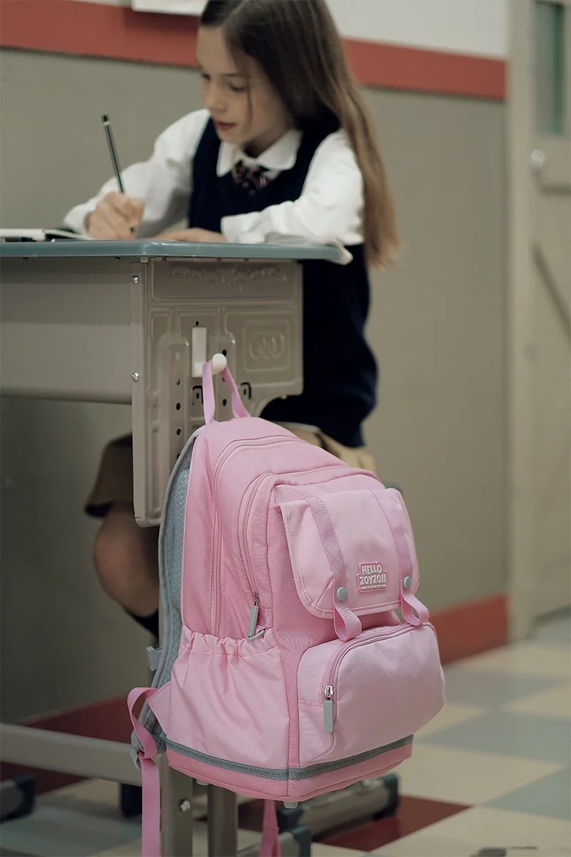 Zoy zoii Girls Pink Kids Preschool Backpack,Students Junior Primary School Bag,High Capacity  Bookbag Gift with Pencil Case 2-Piece Set - Peach Pink