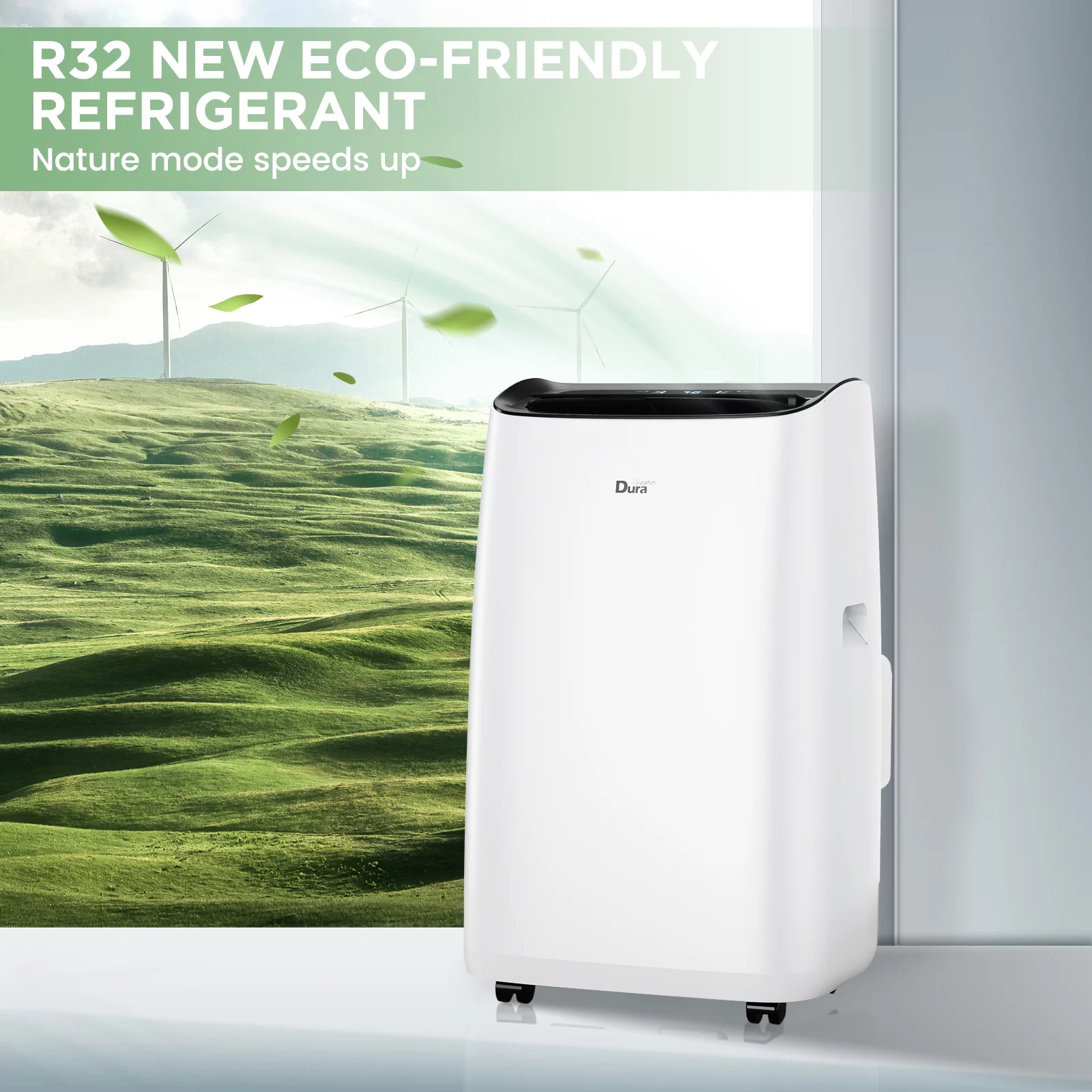 DuraComfort Smart Wifi Portable Air Conditioners for Room Up to 350 sq. ft, 8150BTU (12000 BTU Ashrae), Cool, Dehumidifier, Fan