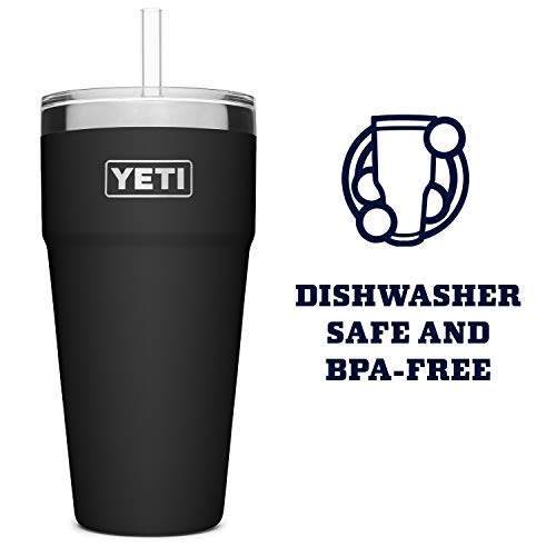 YETI Rambler 26 oz Straw Cup, Vacuum Insulated, Stainless Steel with Straw Lid