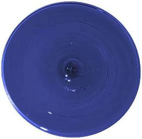 Cobalt Blue Mouth Blown Glass Rondel 4 Inch