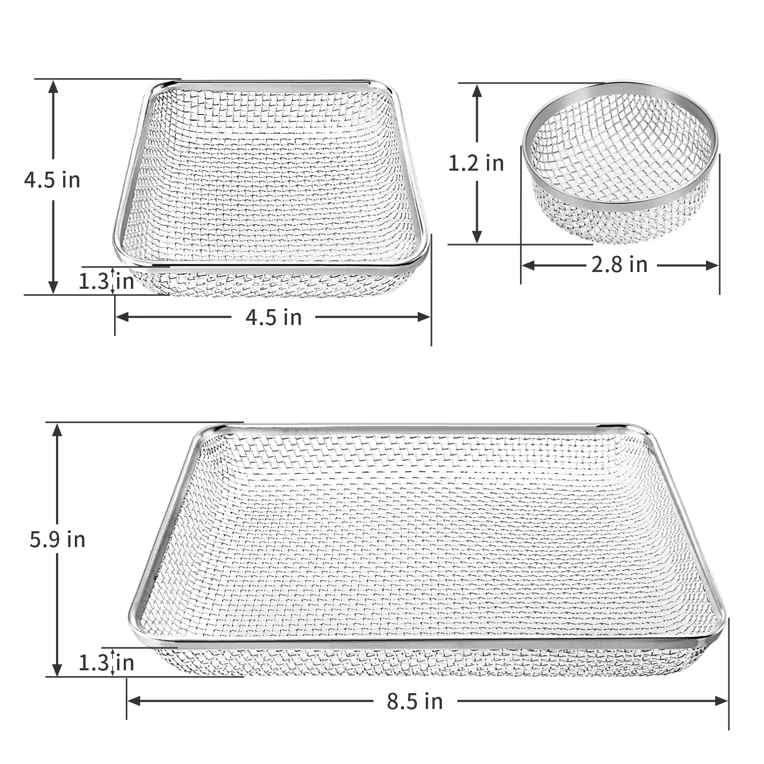 RV Flying Insect Screen for RV Water Heater Vent Cover Stainless Steel Mesh with Installation Tool 2.8''x1.2'' & 8.5