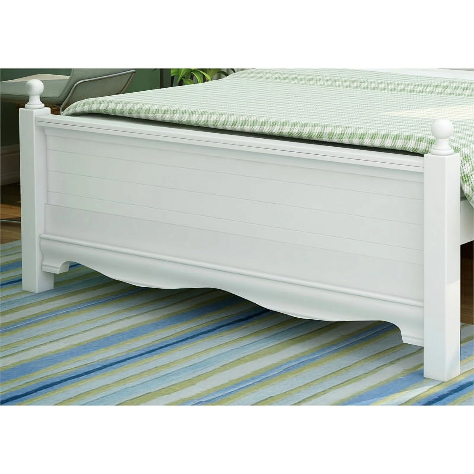 Furniture of America Poppy Transitional Wood Twin Panel Kids Bed in White