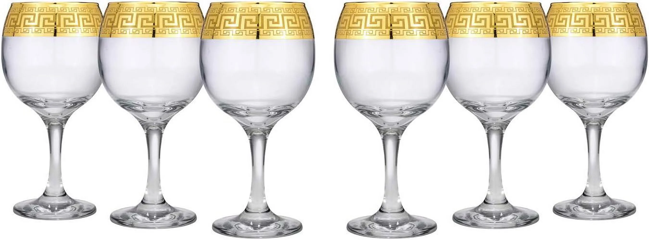 Rimmed Glasses (Wine Goblet Steam Glasses 6 Pieces)