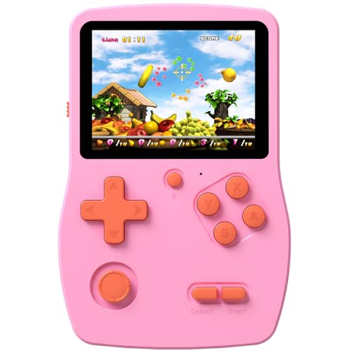 Great Boy 32 Bit Handheld Games Toys for Kids with 139 Video Games Boys Girls Children's 3.0 Inches IPS Screen Rechargeable Gaming Device Preschooler Party Easter Birthday Xmas Gift (Blue)