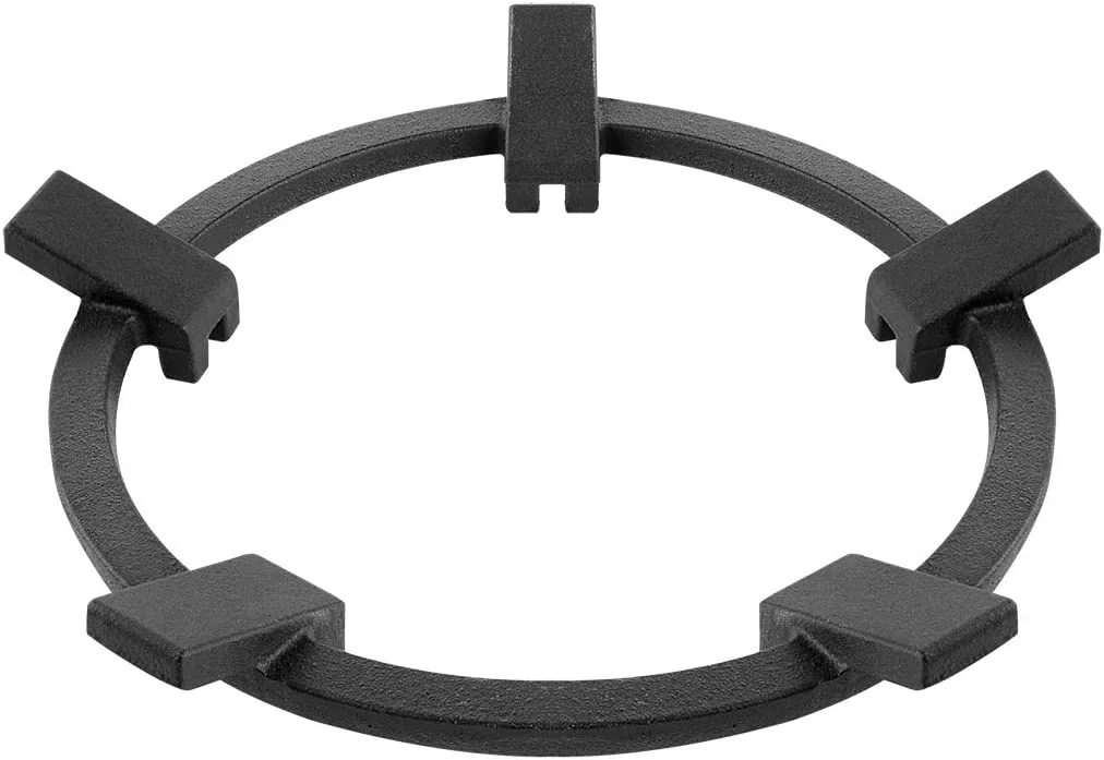 Linkidea 5 Claw Non-Slip Black Cast Iron Wok Support Ring for Kitchen, Cooktop Range Pan Holder Stand Stove Rack for Gas Hob