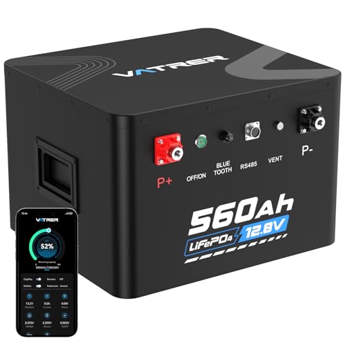 12.8V 460Ah Low Temp Cutoff LiFePO4 RV Battery, APP Monitoring, Built-in 250A BMS, Max. 3200W Load Power, 5880Wh Usable Energy, 5000+ Cycles Lithium Battery, Perfect for RV, Motorhomes