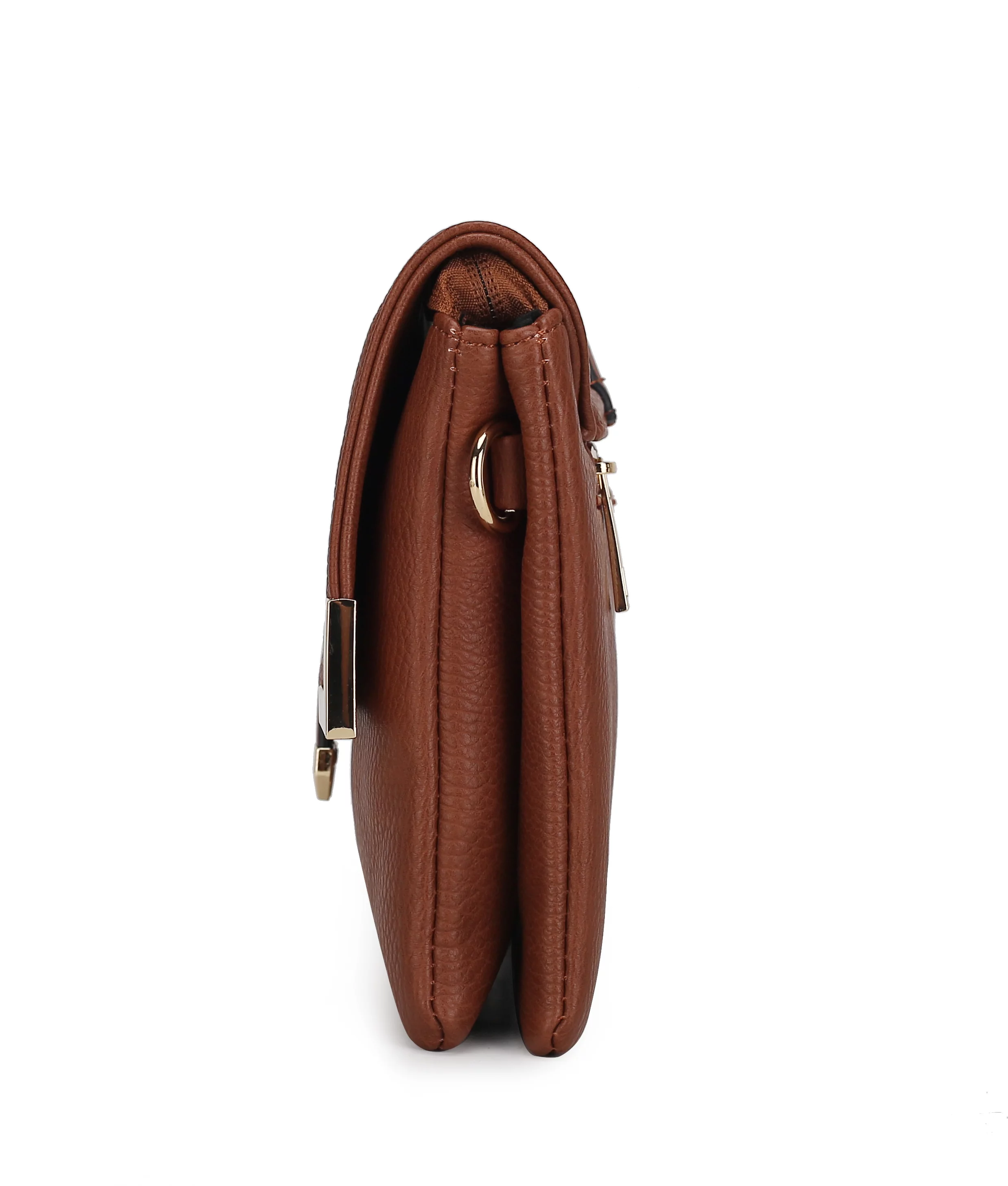 MKF Collection Valeska Vegan Leather Women's Crossbody Handbag by Mia K. - Cognac