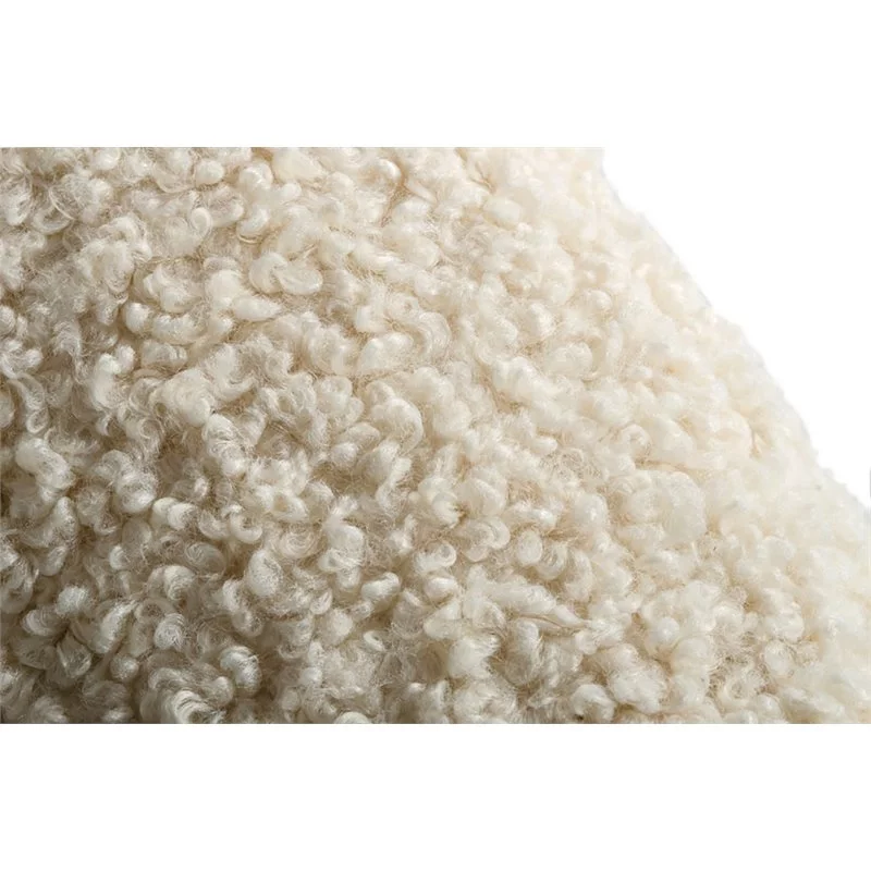 Divani Casa Gannet Polyester Fabric & Stainless Steel Sofa in Beige