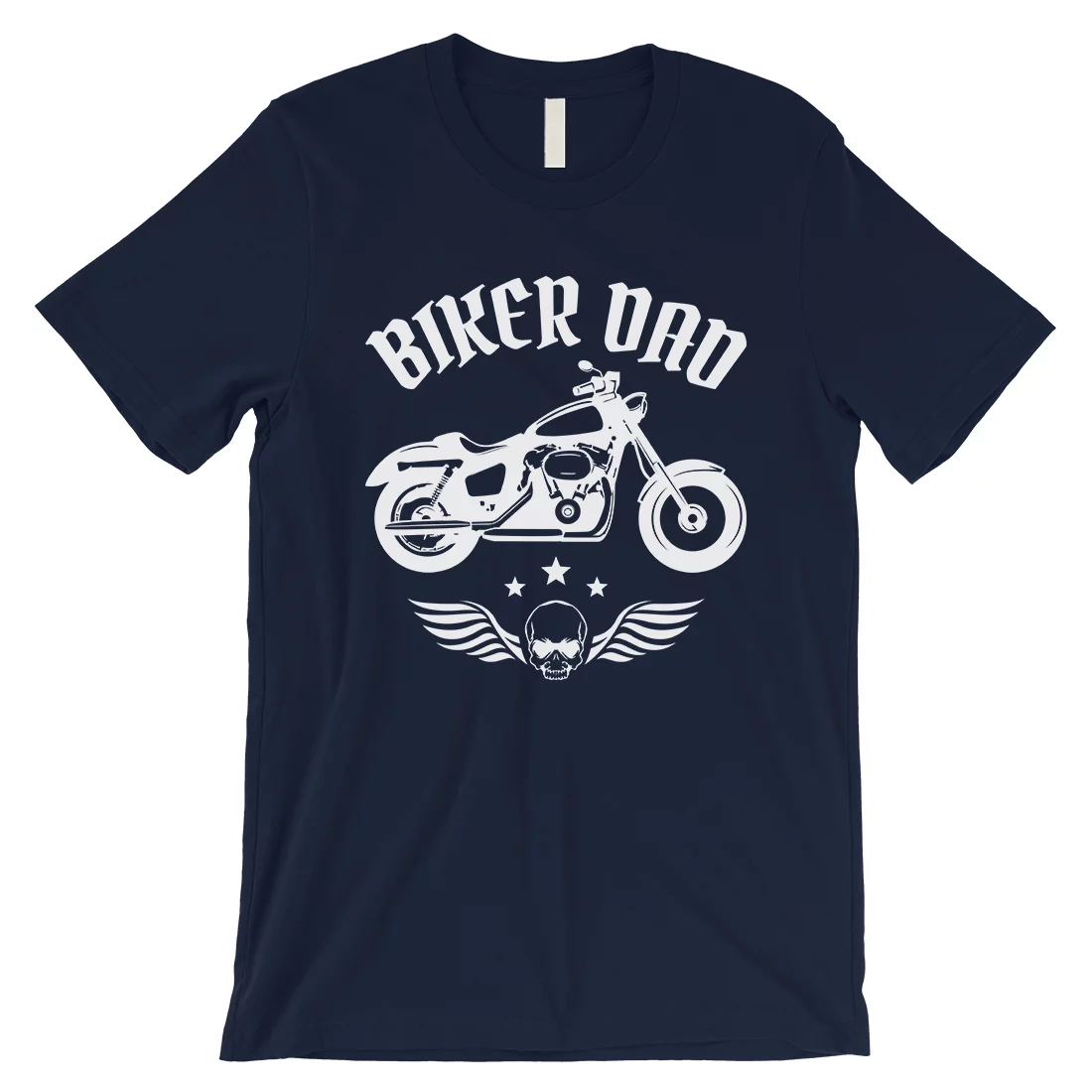 Biker Dad Mens Navy One-of-a-Kind Super Cool Shirt Gift For Dads