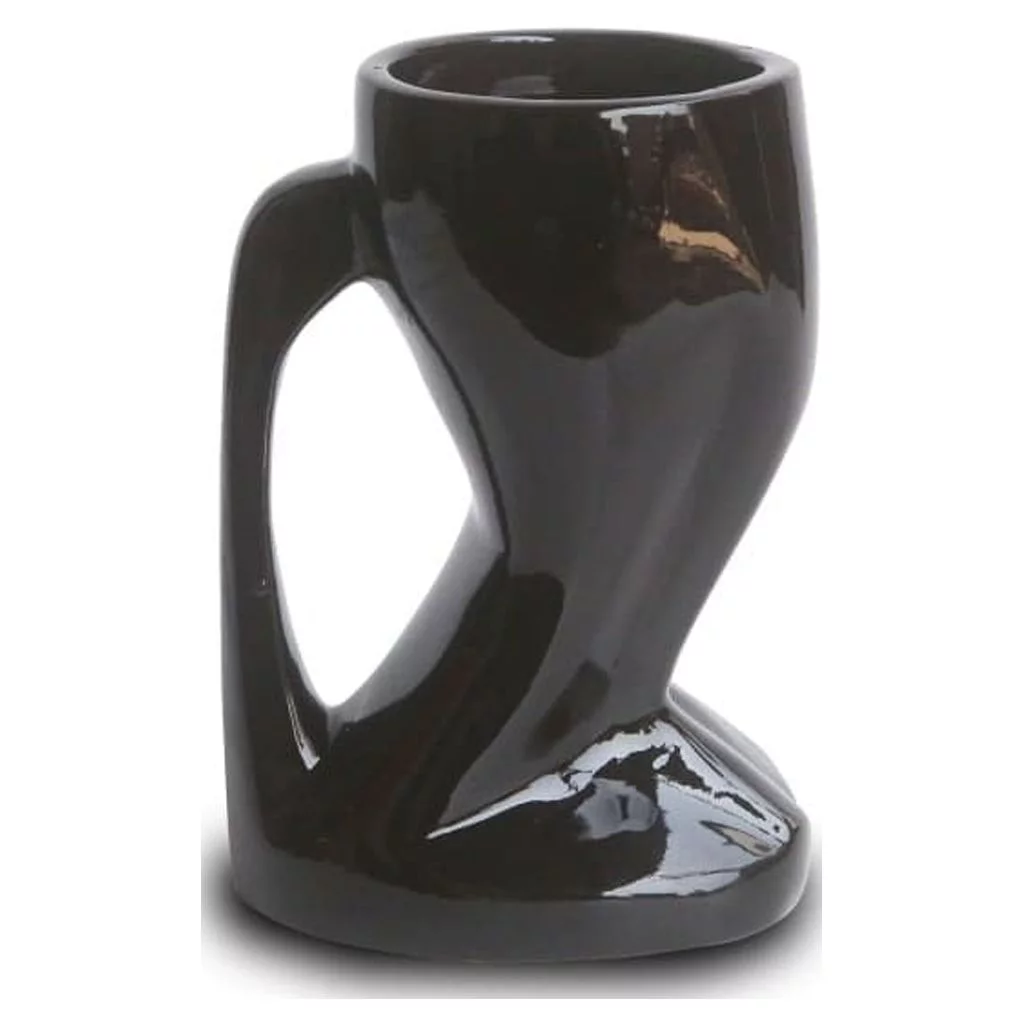 Hand Carved Ebony Colored Acacia Major Wood Trophy Candleholder