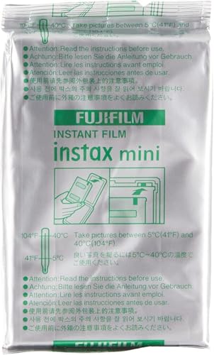 Fujifilm INSTAX Mini Instant Film 2 Pack = 20 Sheets (White) for Fujifilm Mini 8 & Mini 9 Cameras, Model:4332059078