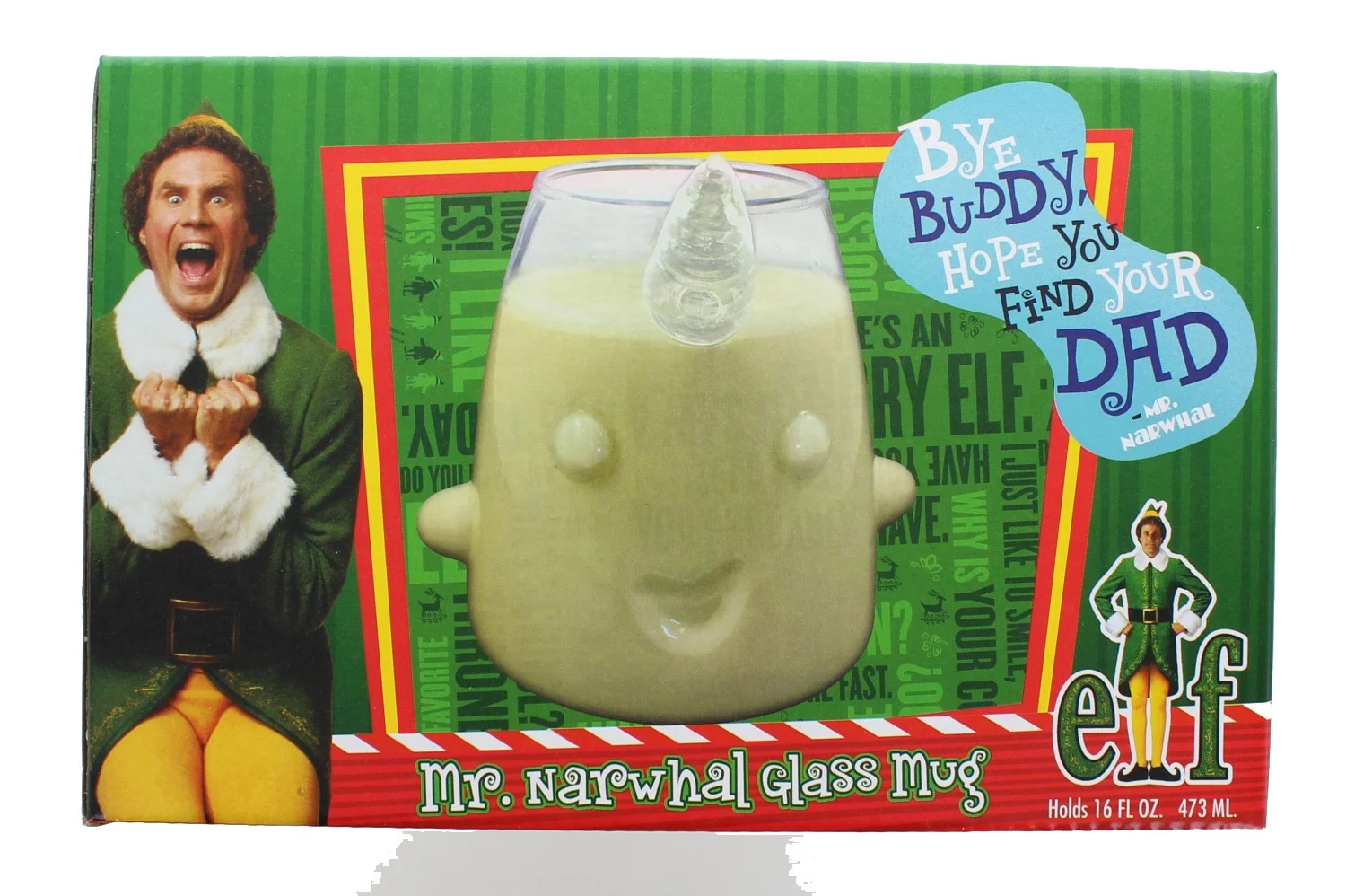 Mr. Narwhal Molded Glass Mug