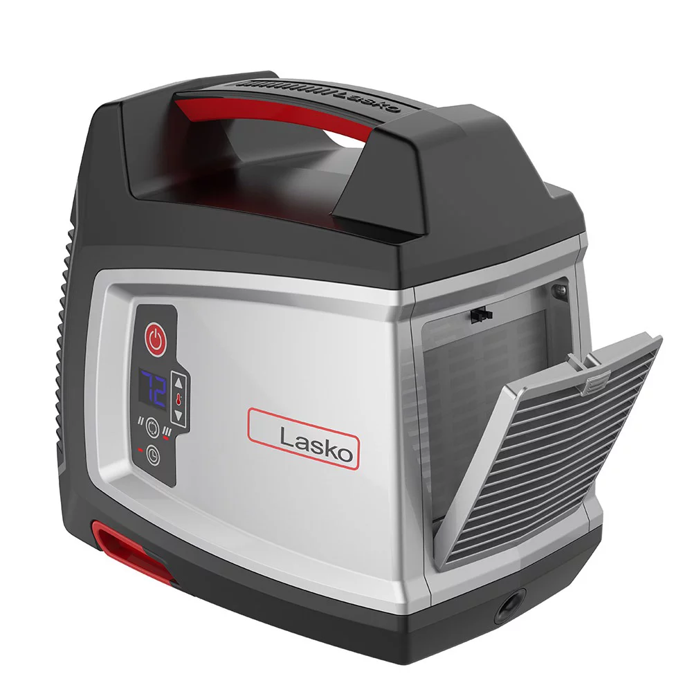 Lasko CU12510 Elite Collection Ceramic Utility Heater - Black/Gray/Red