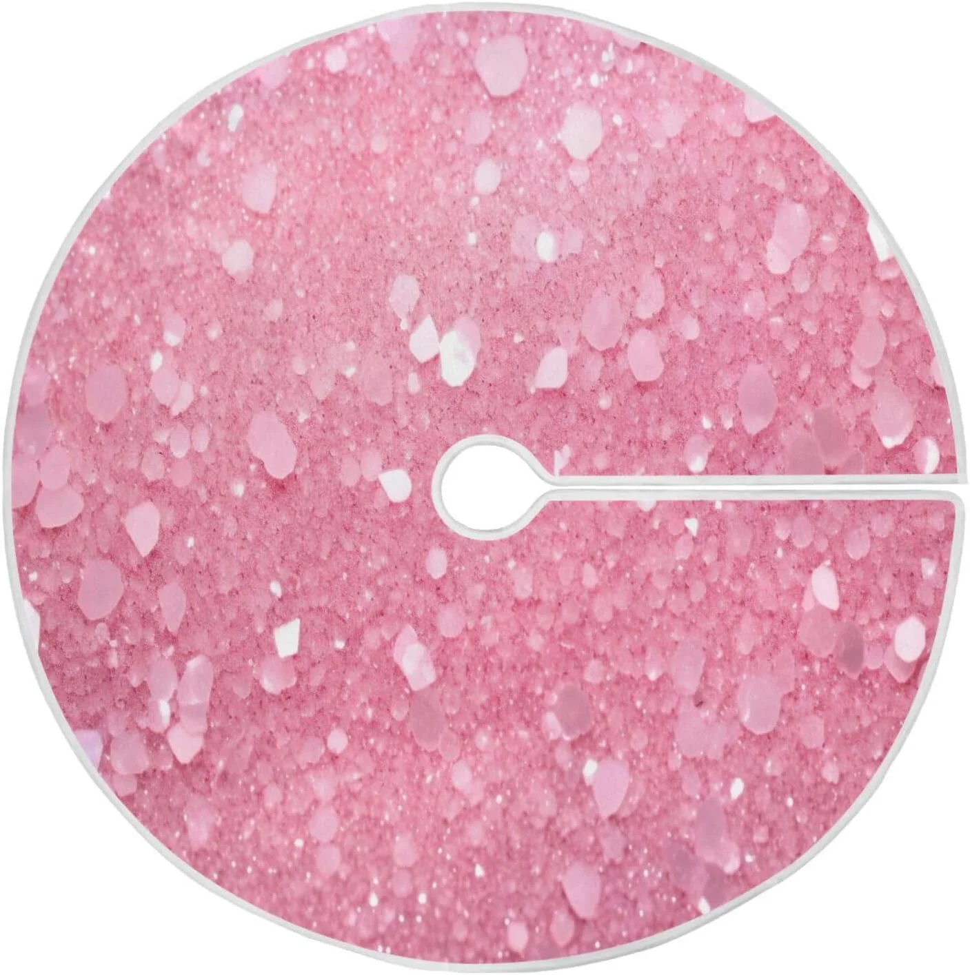 Hidove Glitter Blush Pink Christmas Tree Skirt 47.2