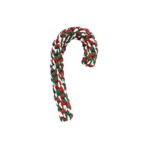 Midlee Candy Cane Rope Christmas Dog Toy (Large)- Thick Big Chew Pet Holiday Puppy Toy -Red White Green
