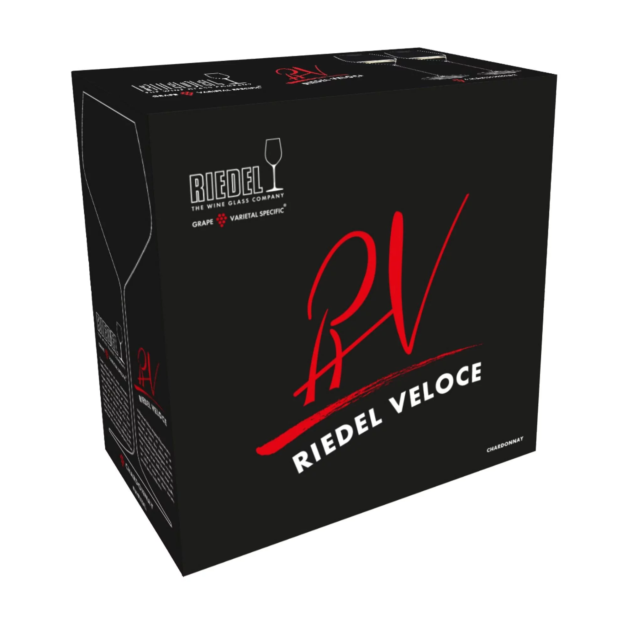 Riedel Veloce Chardonnay Glasses (Set of 2) with Microfiber Polishing Cloth