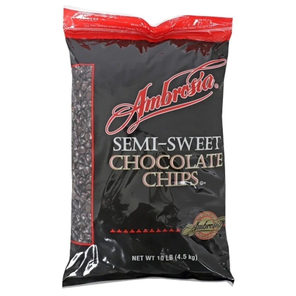 Ambrosia Semi-Sweet Chocolate Chips, 10 Pounds