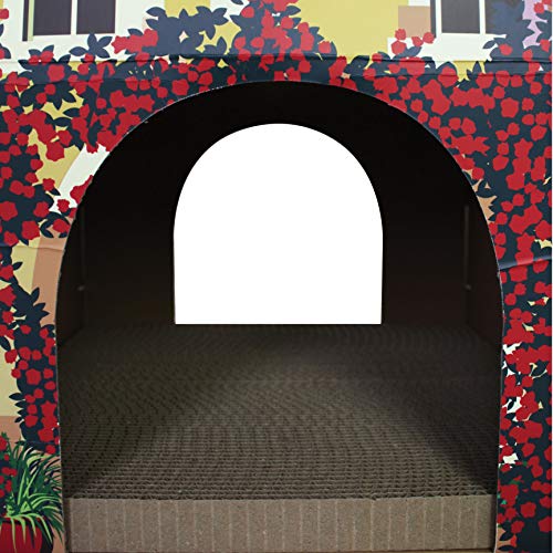 Christmas Cat House & Cat Scratcher w/Bonus Catnip Included