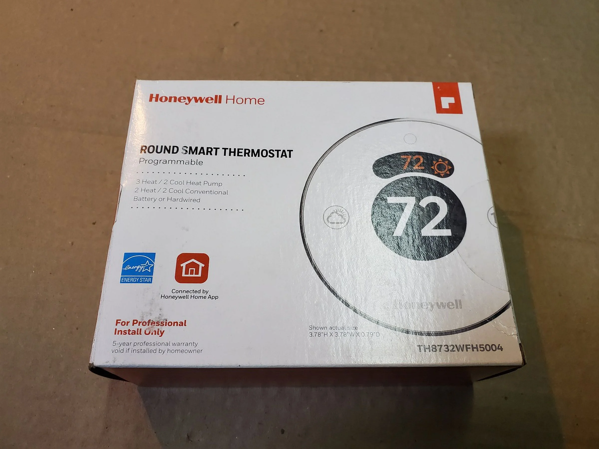 Honeywell Home TH8732WFH5004/U SMART ROUND WIFI PROGRAMMABLE THERMOSTAT