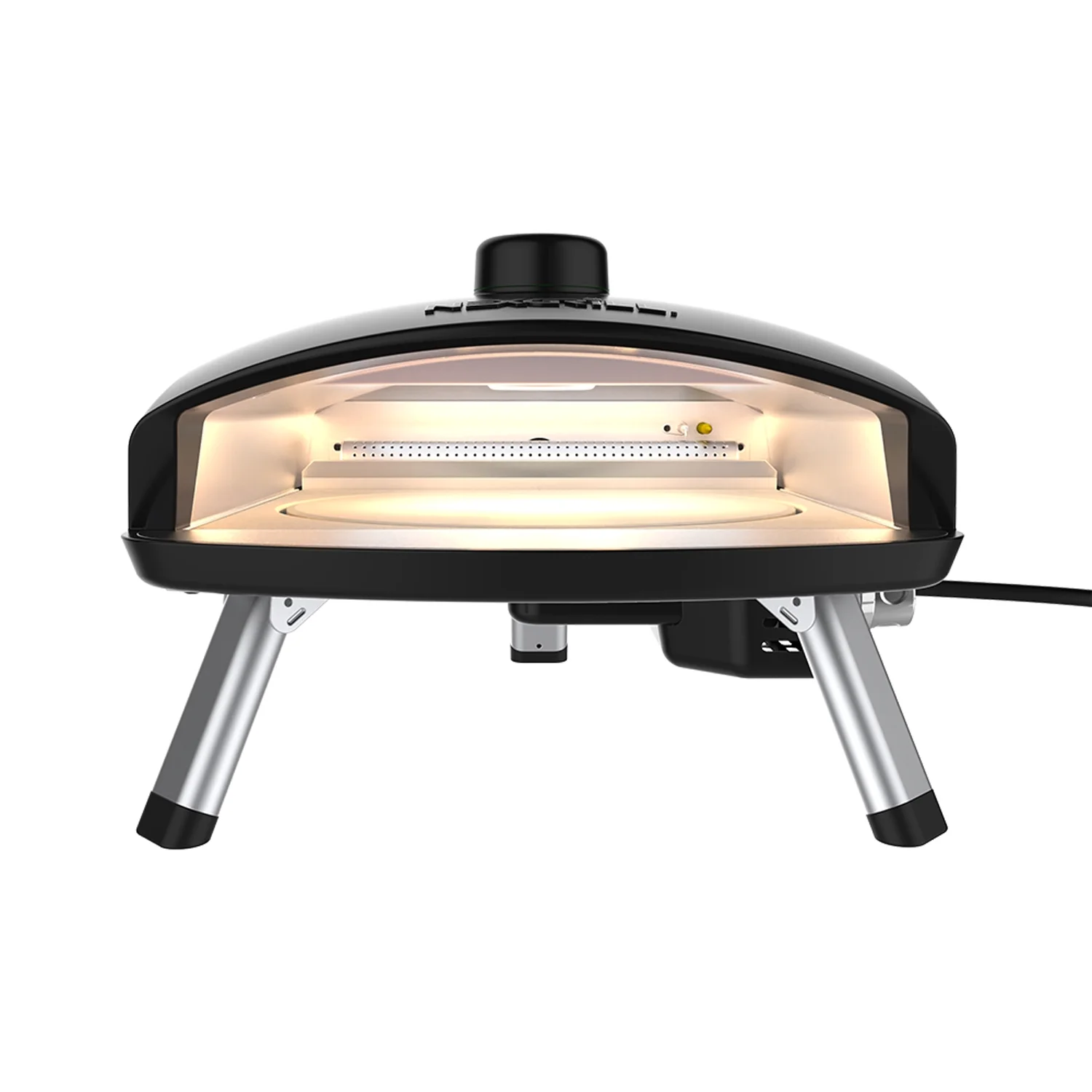 Nexgrill Ora 12 Propane Gas Outdoor Pizza Oven, Cast Aluminum, 14,000BTUs, 123 sq.in. Cooking Space, Portable, Tabletop, Smoker Box, Cordierite Pizza Stone, 820-02003