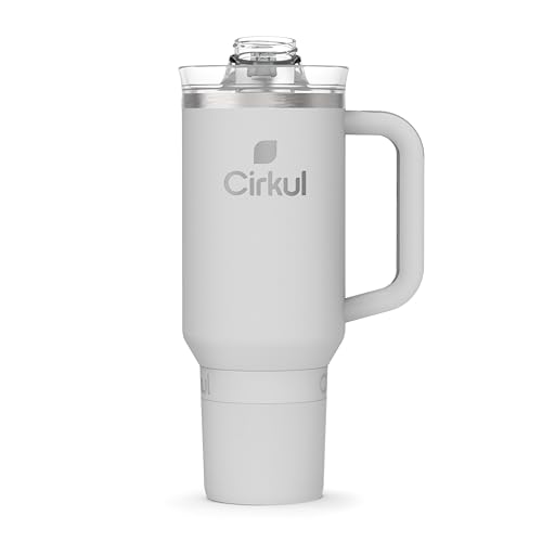 Cirkul 40oz. Carbon Stainless Steel Tumbler with Handle, All-Day StrawSip™, Double-Wall Insulated