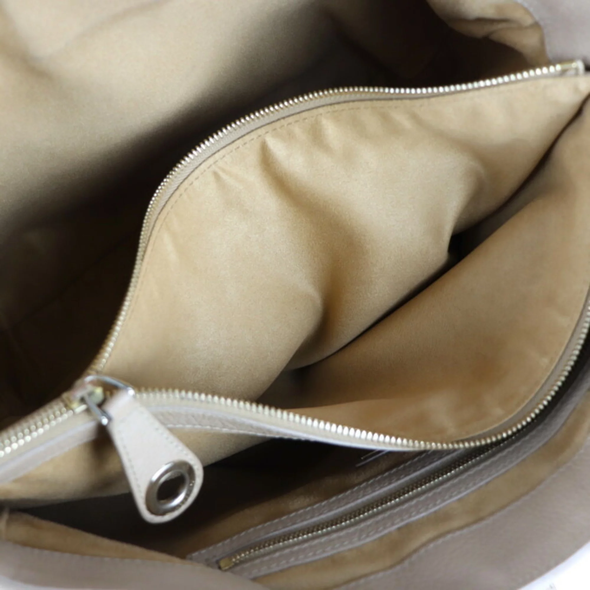 Pre-Owned JIMMY CHOO Jimmy Choo handbag leather beige gold metal fittings 2WAY shoulder bag (Good)