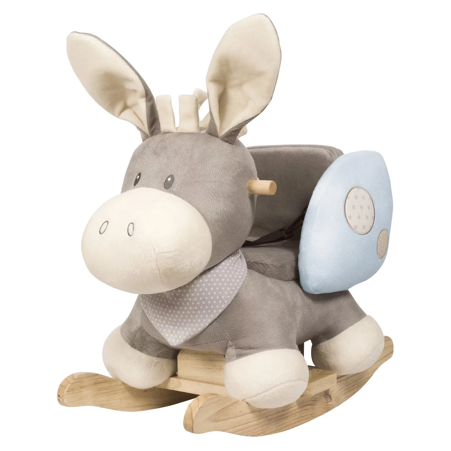 Nattou Rocking Animal for Children, Cappuccino The Donkey, 10-36 Months, 62 x 32 x 50 cm, Beige, 211505