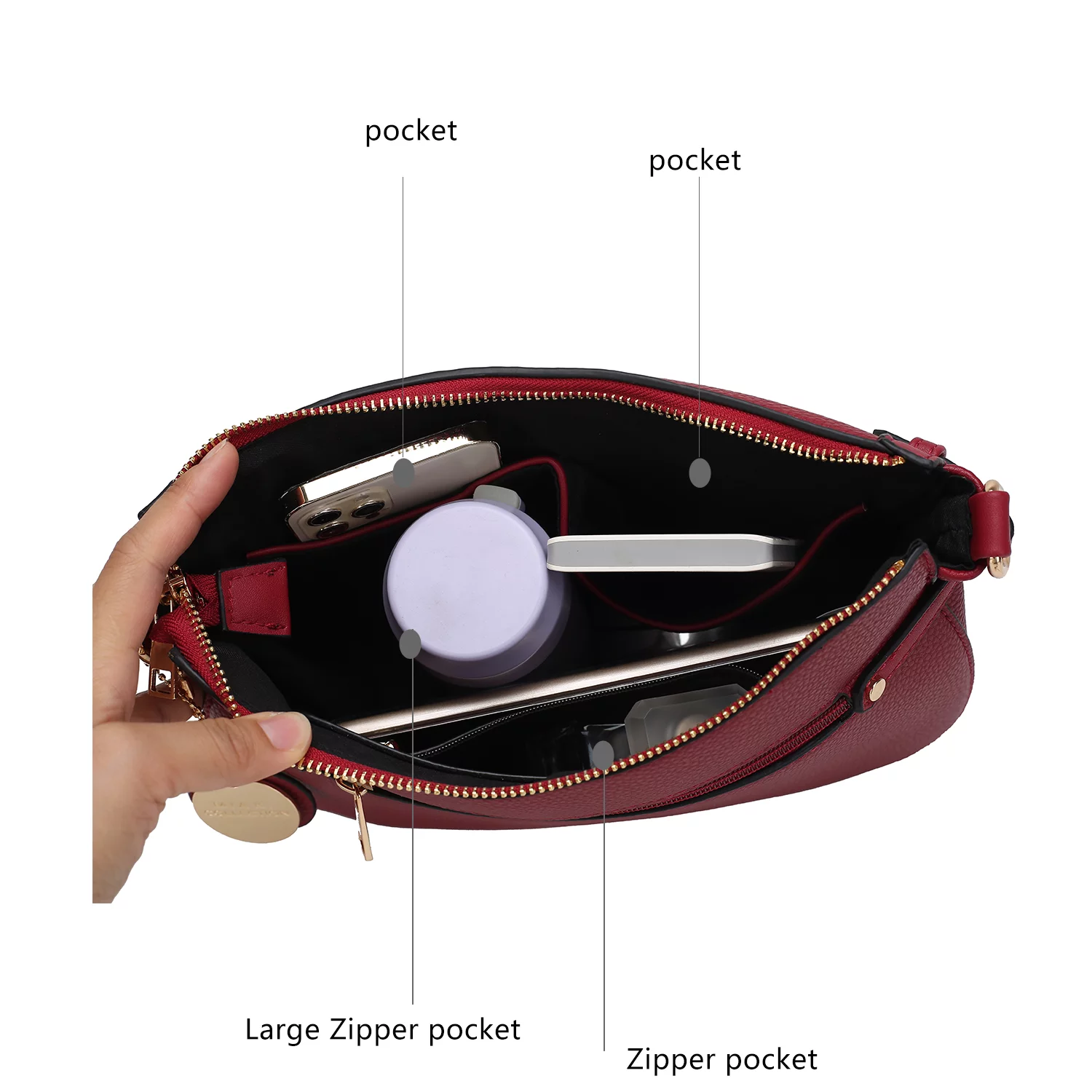 Raelynn Vegan Leather Womens Shoulder Bag by Mia K