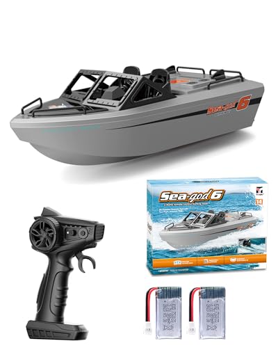 Rc Boat for Pool, Remote Control Kart Boat with Turbine Water Jet/Brushless Power, 2.4ghz Low-Speed 1:12 Scale Model Ship for Kids Adults