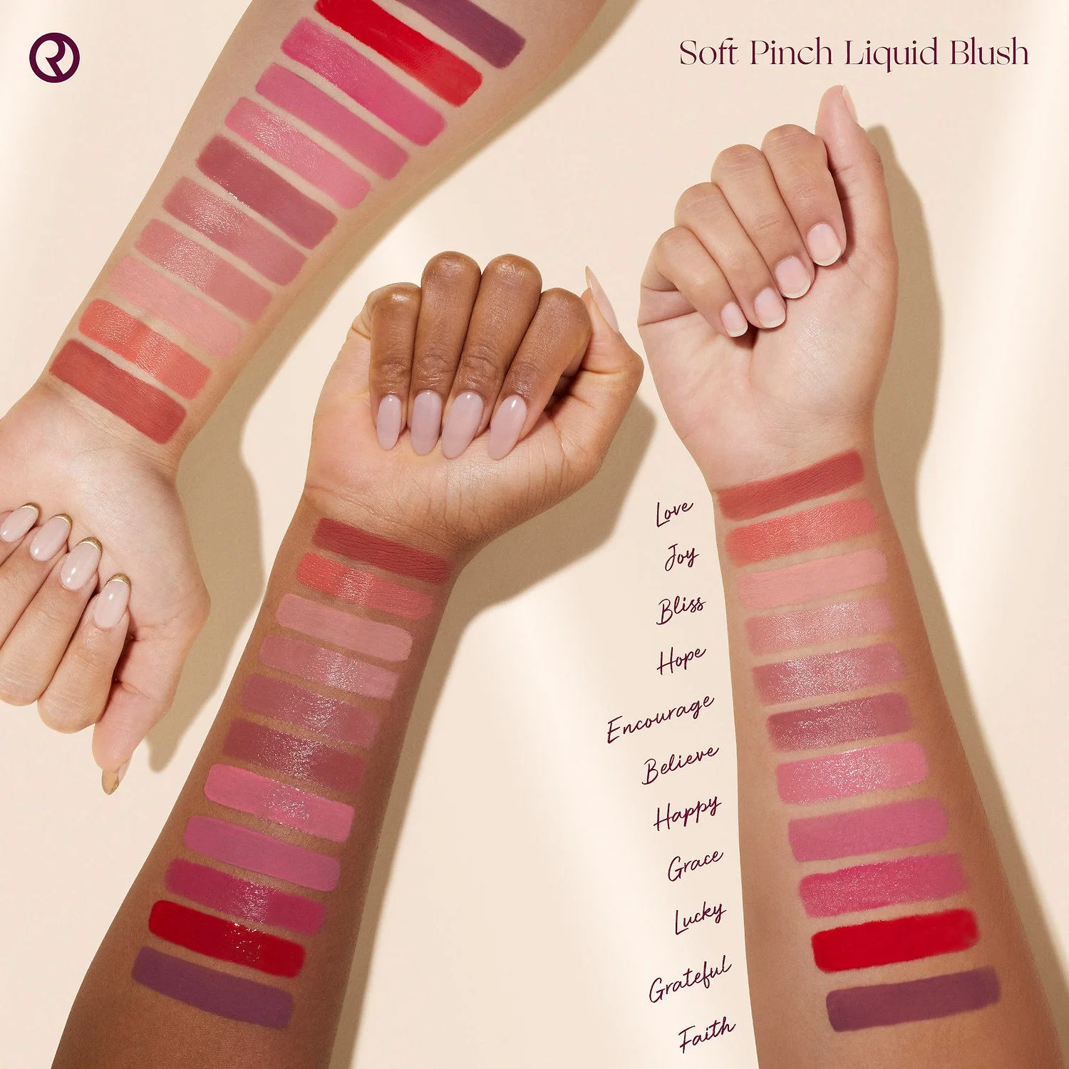Rare Beauty by Selena Gomez Soft Pinch Liquid Blush - Virtue - beige peach - 0.25 oz/7.5 mL