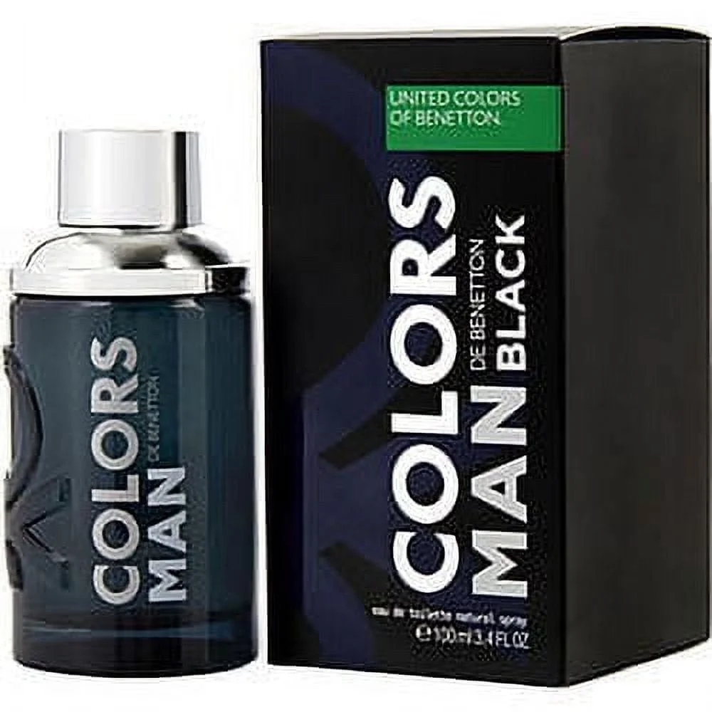 (Pack of 3) COLORS DE BENETTON BLACK EDT SPRAY 3.4 OZ by Benetton