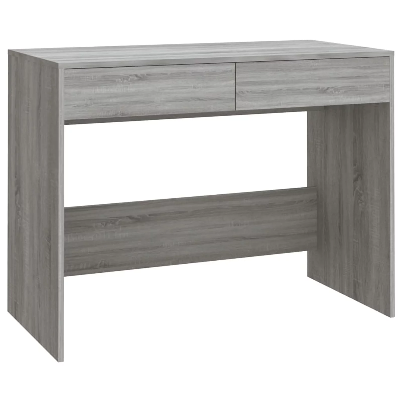 Anself Desk Gray Sonoma 39.8in x 19.7in x 30.1in Engineered Wood Writing Desk Gaming Table Home Office Furniture