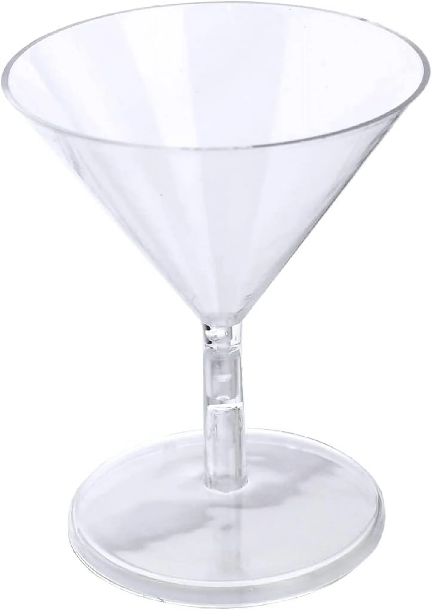 Clear Plastic Martini Glasses, 3-1/2-Inch, 12-Count