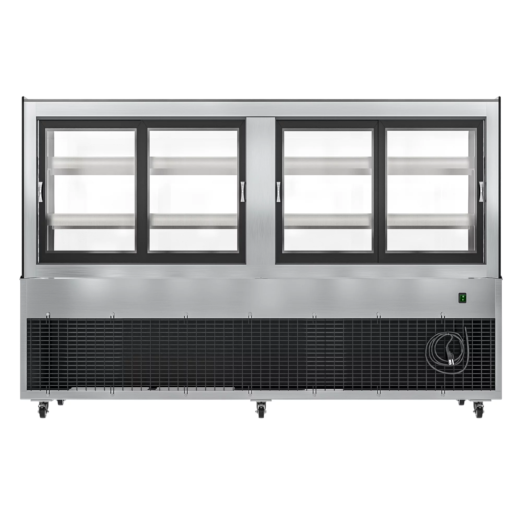 KoolMore 71 in. Dry Bakery Display Case with Front Curved Glass Protection, 20 Cu. ft.