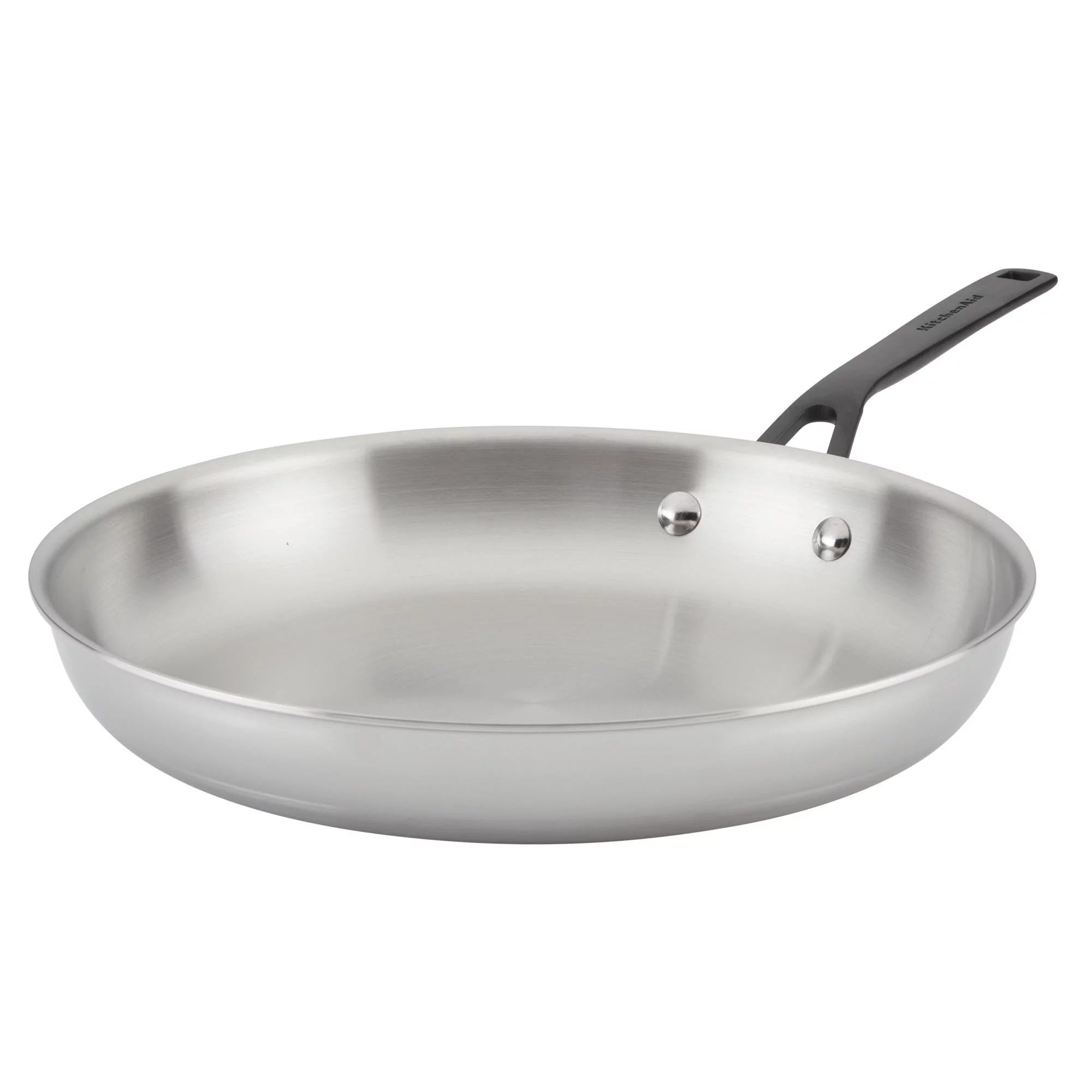 KitchenAid 5-Ply Clad Stainless Steel Induction Frying Pan, 12.25 inch, Polished Stainless Steel