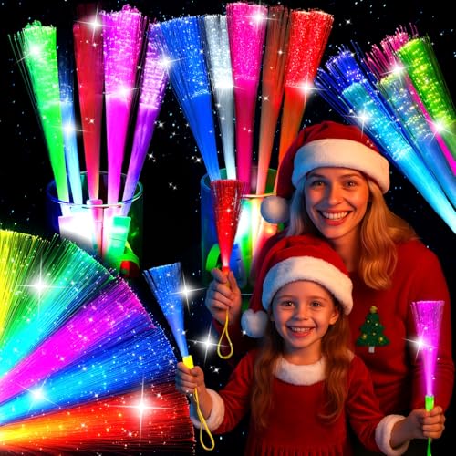 LovesTown 12PCS Glow Sticks Party Supplies, 3 Modes Colorful Flashing LED Light Up Sticks Glow in the Dark Toys for Kids Christmas Party Favors Wedding Birthday